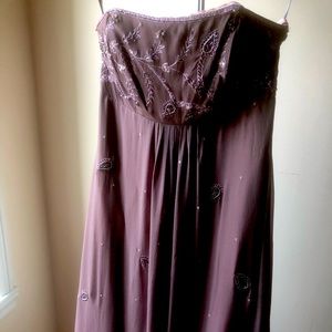 Evening silk dress